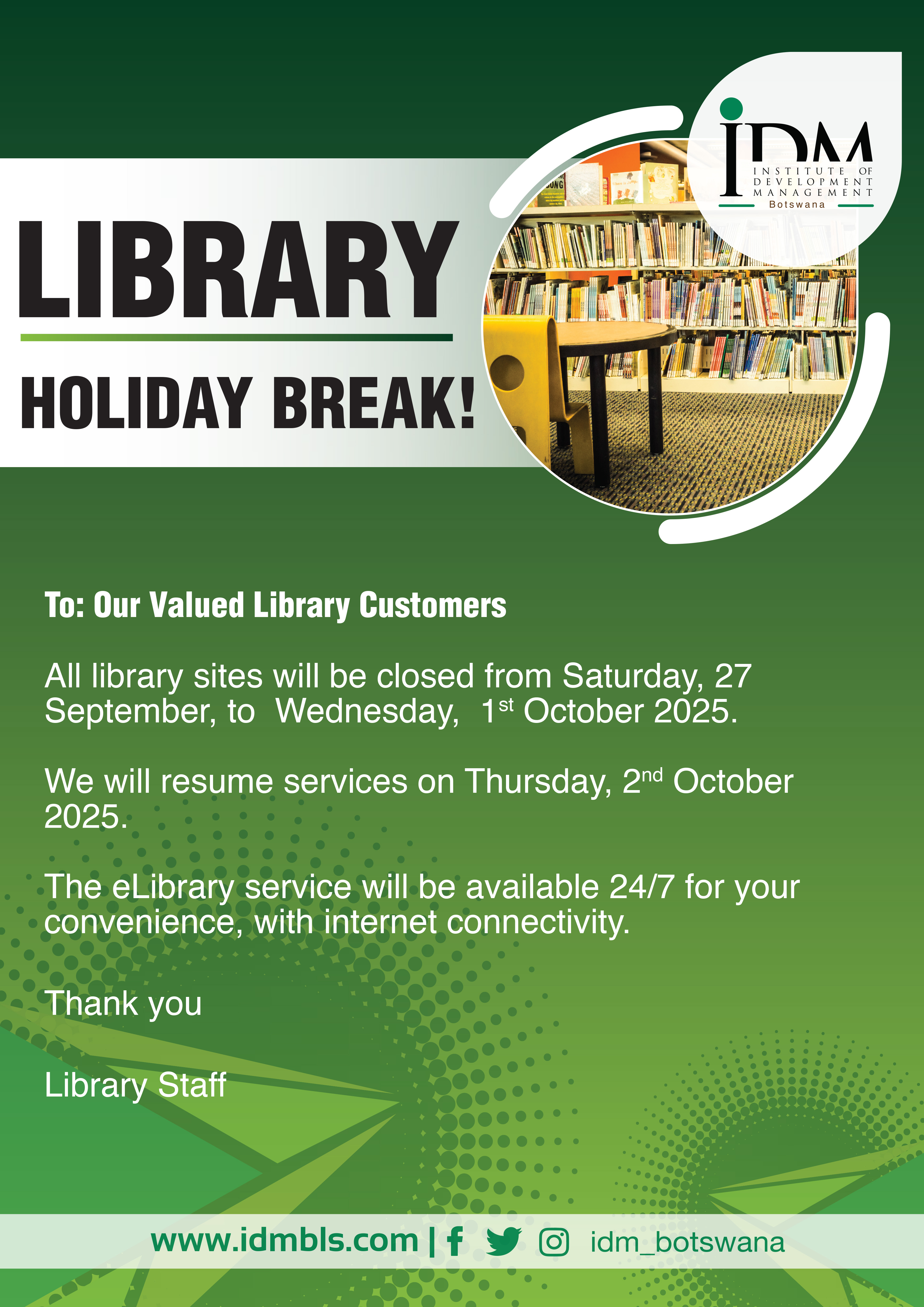 Library Holiday Break!