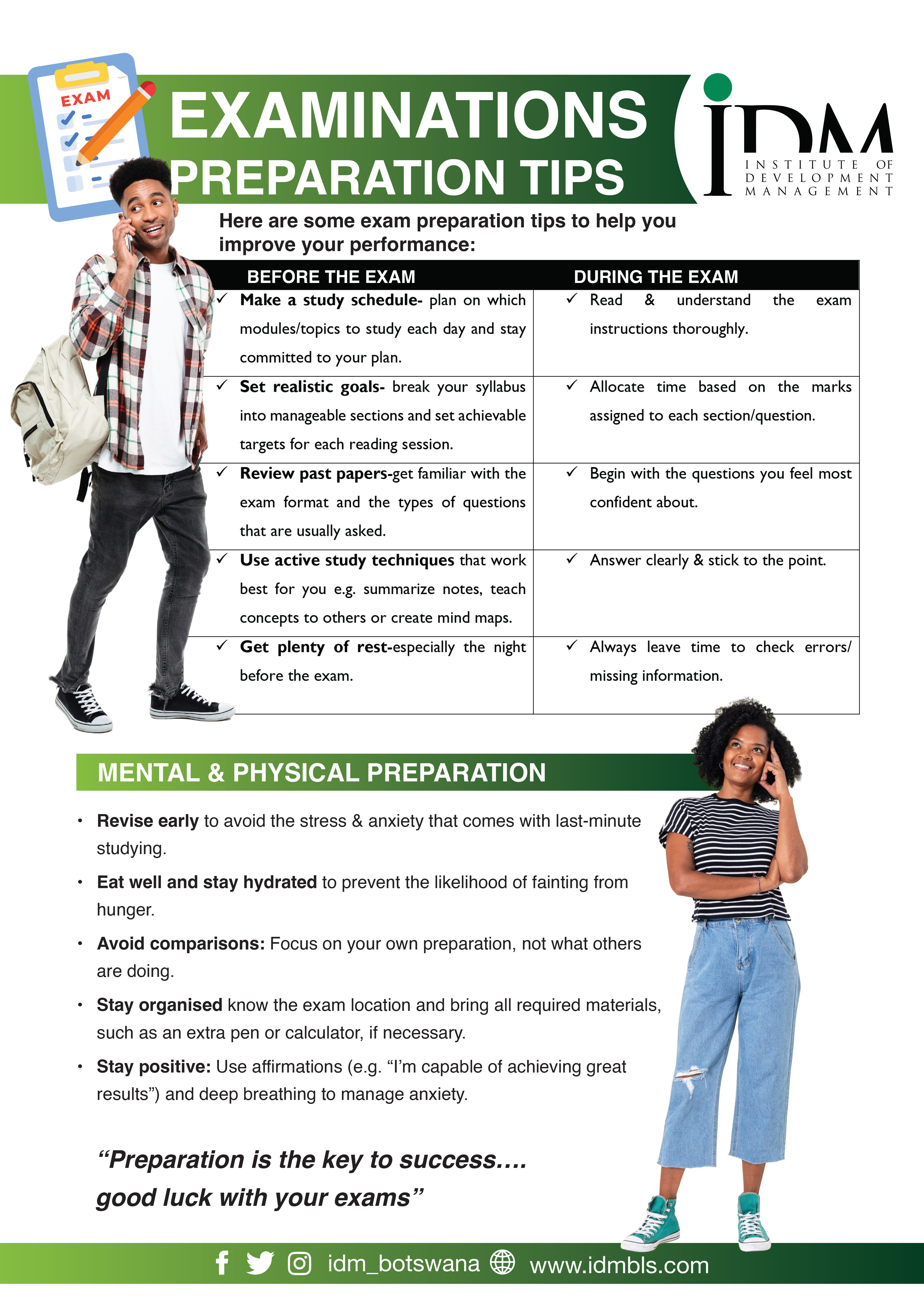 Exam preparation tips