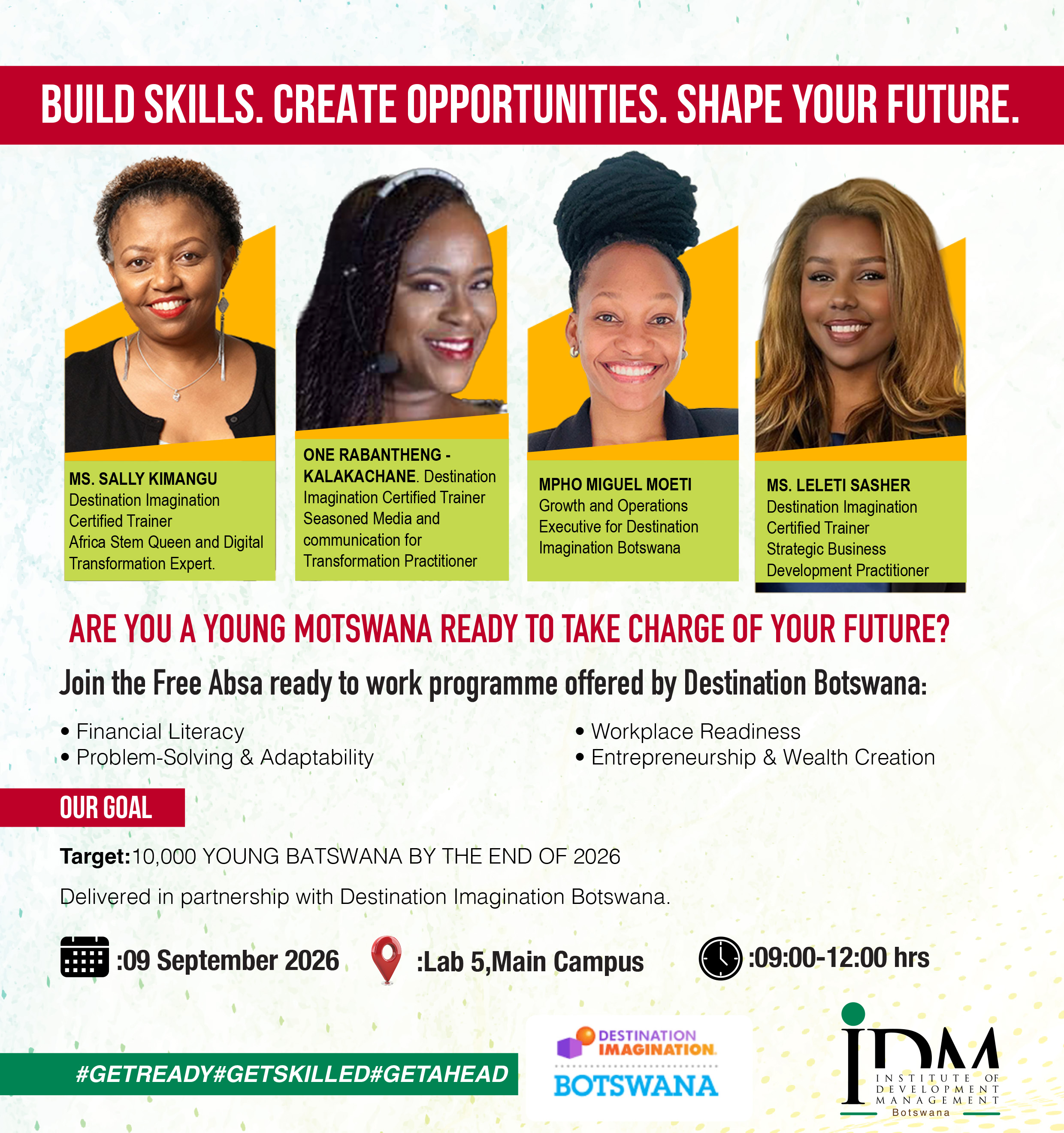 BUILD SKILLS. CREATE OPPORTUNITIES. SHAPE YOUR FUTURE.